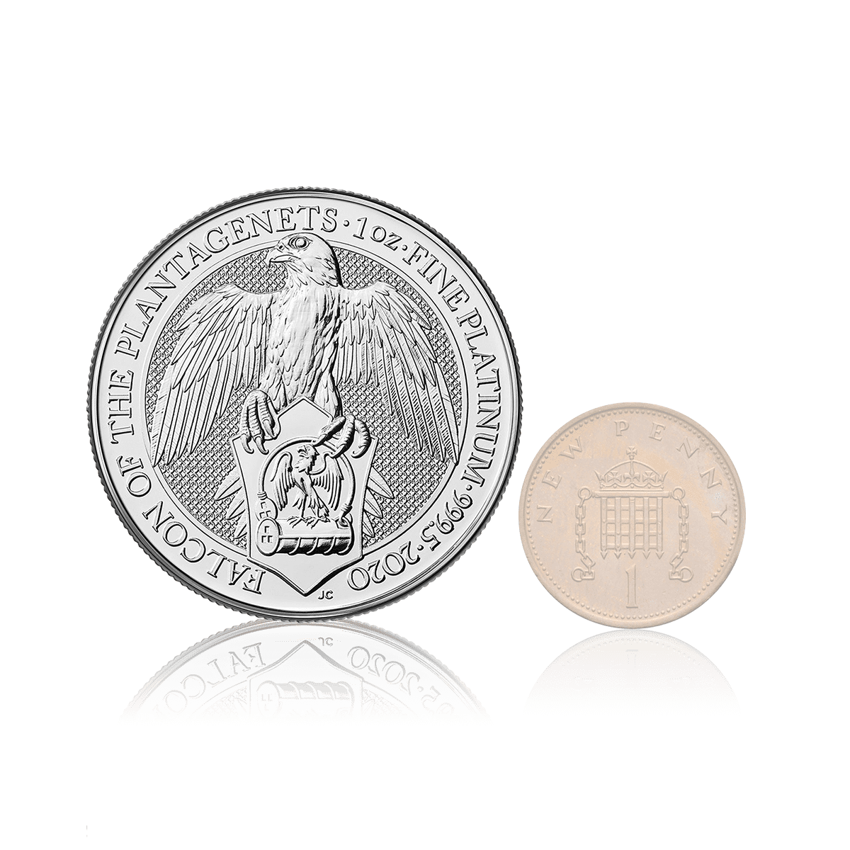 1oz Platinum Queen's Beast (Falcon Of The Plantagenets) 4